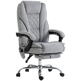 Vinsetto Massage Office Chair, Heated Reclining Desk Chair With Footrest