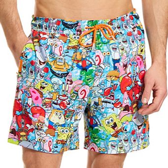 Men's OppoSuits SpongeBob Frenzy Swim Trunks