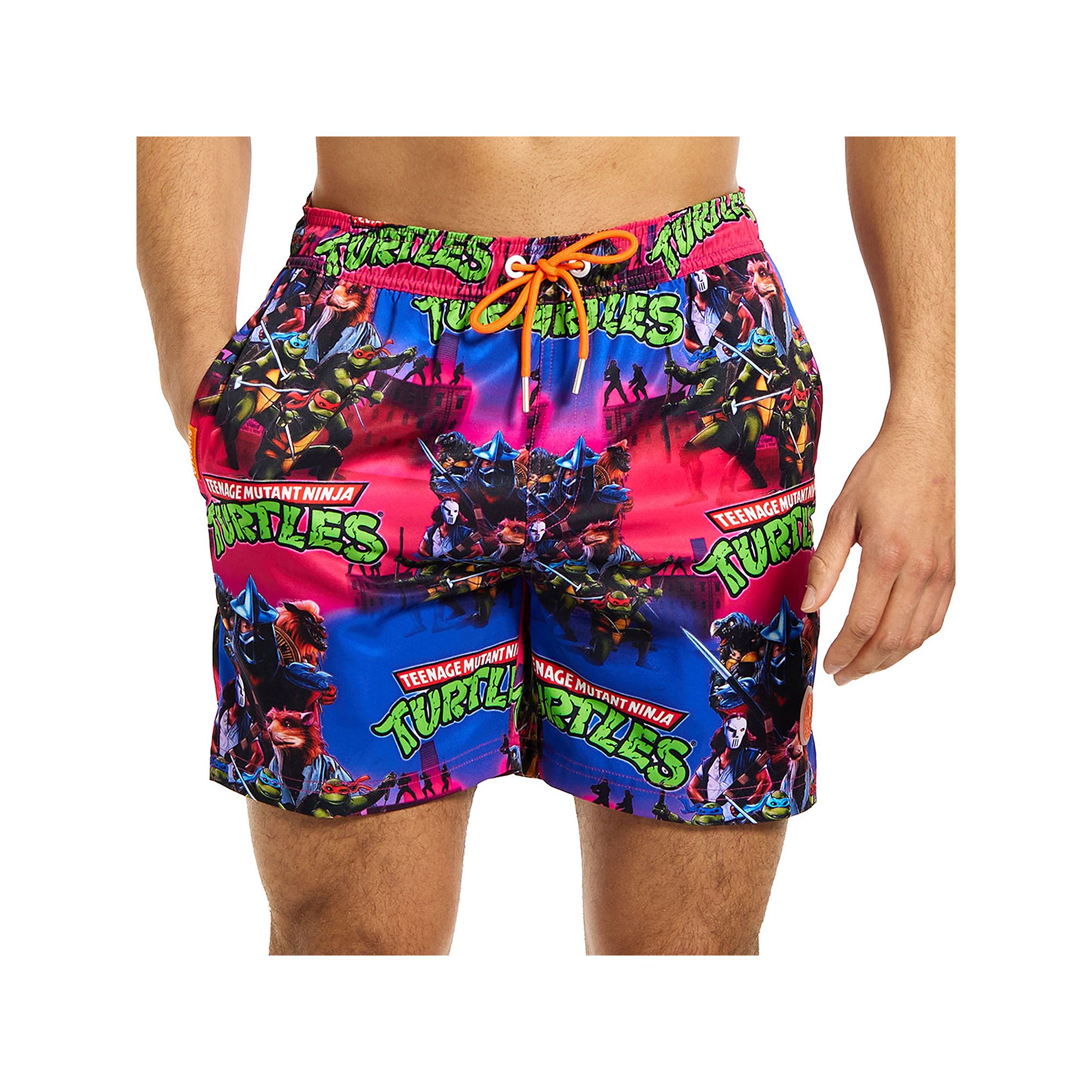 Mens OppoSuits Teenage Mutant Ninja Turtles Dude Swim Trunks, Size: XXL, M