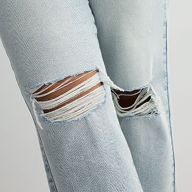 Juniors' Plus Size SO® High Rise 90's Straight Leg Jeans