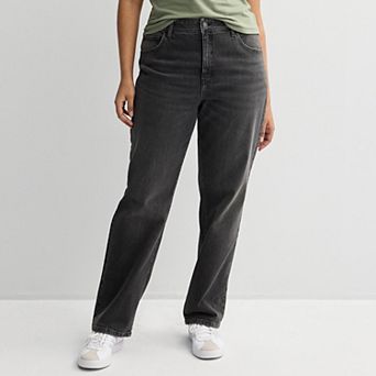 Juniors' Plus Size SO® High Rise 90's Straight Leg Jeans