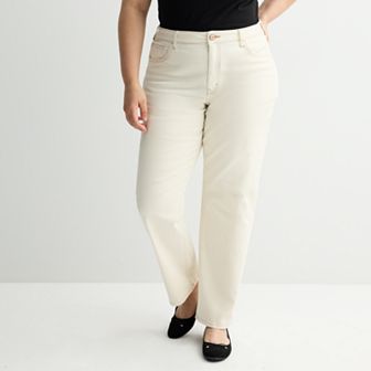 Juniors' Plus Size SO® High Rise 90's Straight Leg Jeans