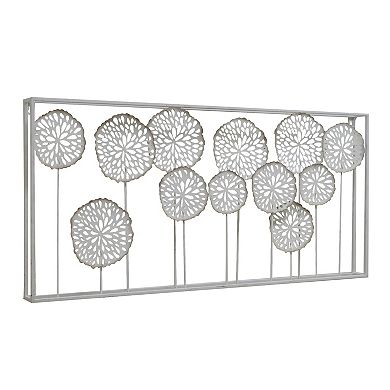 Belle Maison 37-in. Framed Metal Flowers Wall Decor