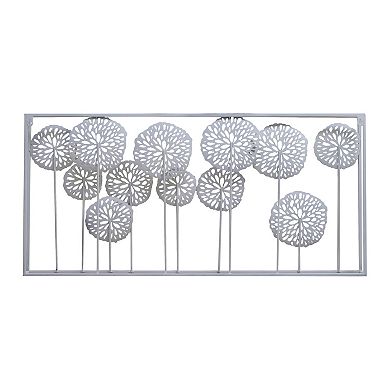 Belle Maison 37-in. Framed Metal Flowers Wall Decor