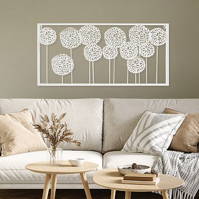 Belle Maison 37-in. Framed Metal Flowers Wall Decor