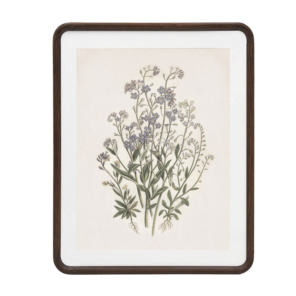 Belle Maison 16" x 20" Wild Flowers Wood Framed Wall Decor