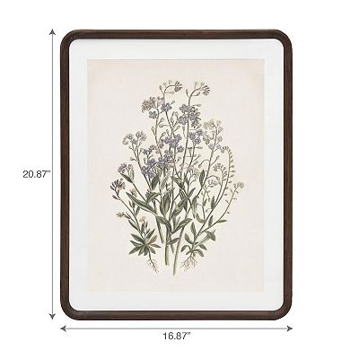 Belle Maison 16" x 20" Wild Flowers Wood Framed Wall Decor