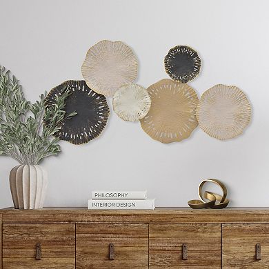 Belle Maison 38-in. Textured Circles Metal Wall Decor
