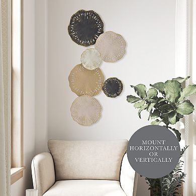 Belle Maison 38-in. Textured Circles Metal Wall Decor