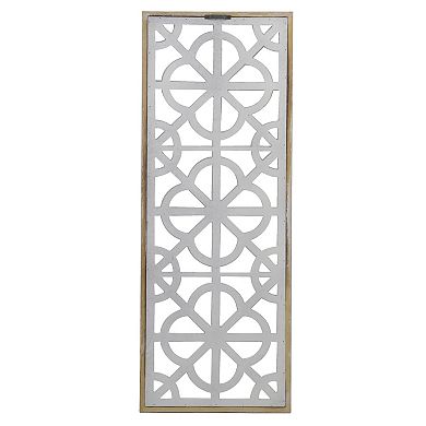 Belle Maison 31-in. Distressed White Carved Panel Wall Art