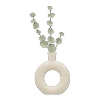Belle Maison 19 in Eucalyptus Vase Metal Wall Decor