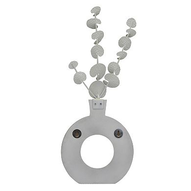 Belle Maison 19-in. Eucalyptus Vase Metal Wall Decor