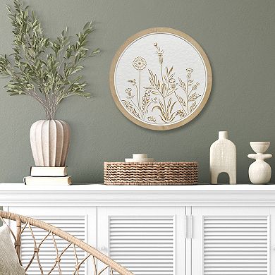 Belle Maison 24-in. Stamped Floral Metal Medallion Wall Decor