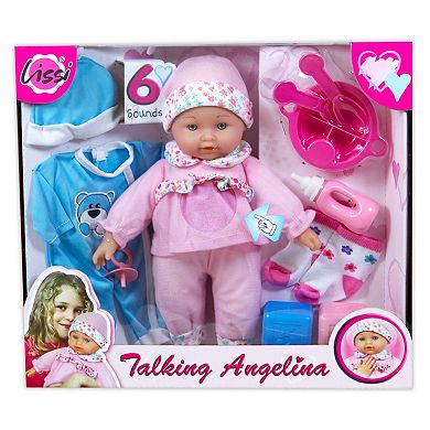 Lissi Dolls Talking Baby Doll with Accessories