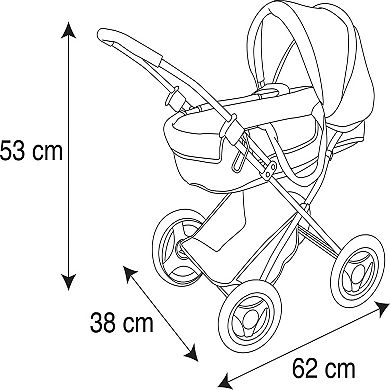 Lissi Deluxe Doll Pram with Baby Doll & Accessories