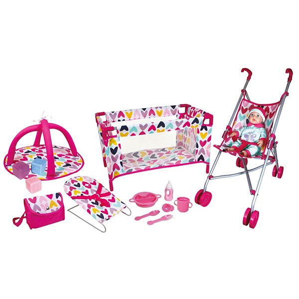 Lissi Baby Doll Complete 15 Piece Nursey Play Set