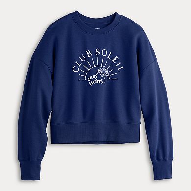 Women's Sonoma Goods For Life® Boxy Crewneck Graphic Sweatshirt