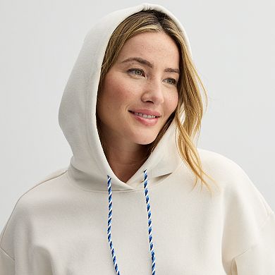 Women's Sonoma Goods For Life® Mixed Rib Fleece Hoodie
