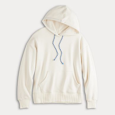 Women's Sonoma Goods For Life® Mixed Rib Fleece Hoodie