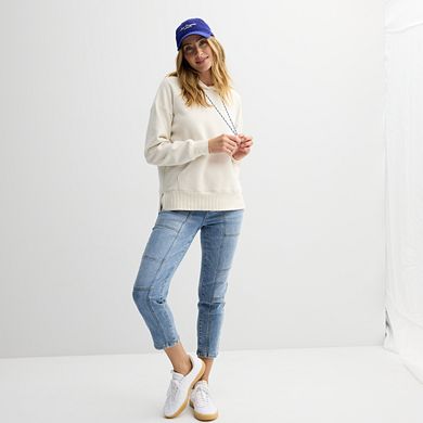 Petite Sonoma Goods For Life® Mixed Rib Hoodie