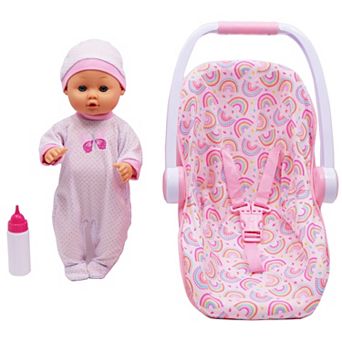 Gi-Go Toys Dream Collection: 16" Baby Doll with Toy Carrier / Car Seat Set