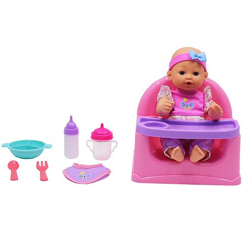 Детские куклы Gi-Go Toys Dream Collection: Feeding Fun 12" Baby Doll Playset