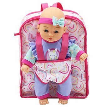 Gi-Go Toys Dream Collection: 12" Baby Doll Backpack 16 pc Playset