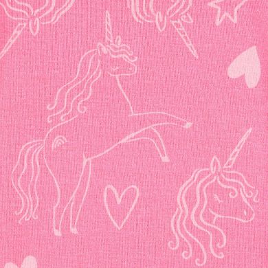 Baby Girl Carter's 4-Piece Unicorn Cotton Pajama Top & Pajama Pants Set