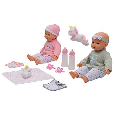 Gi-Go Toys Dream Collection: 14" Twins Baby Doll Playset