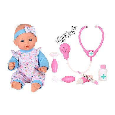 Gi-Go Toys Dream Collection: 12” Baby Doll with Medical Set in Gift Box