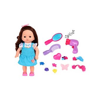 Gi-Go Toys Dream Collection: 12" Doll Hair Play Set - Brunette in Gift Box