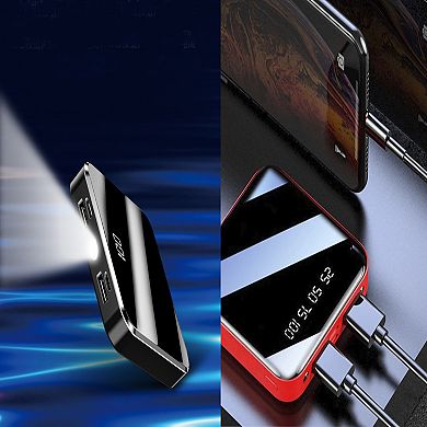ZTECH Mini Portable Charging Power Bank with USB Cable for iPhone and Tablets