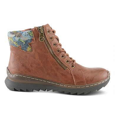 Patrizia Women's Izara Floral Padded Collar Ankle Boots