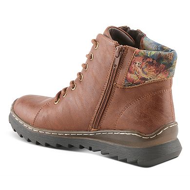 Patrizia Women's Izara Floral Padded Collar Ankle Boots