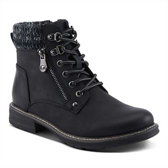 Patrizia Jadelyn Women's Heeled Knit Collar Ankle Boots