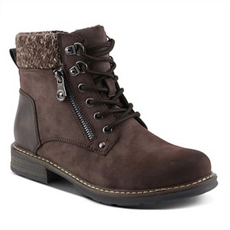 Patrizia Jadelyn Women's Heeled Knit Collar Ankle Boots