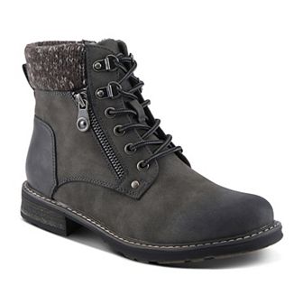 Patrizia Jadelyn Women's Heeled Knit Collar Ankle Boots