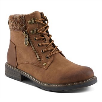 Patrizia Jadelyn Women's Heeled Knit Collar Ankle Boots