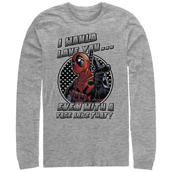 Big & Tall Marvel Deadpool I Would Love You Long Sleeve Graphic Tee