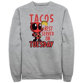 Big & Tall Marvel Deadpool Tacos Best Served On Tuesday Graphic Fleece