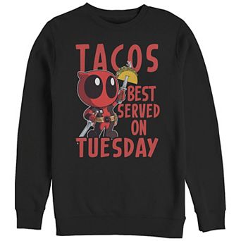 Big & Tall Marvel Deadpool Tacos Best Served On Tuesday Graphic Fleece