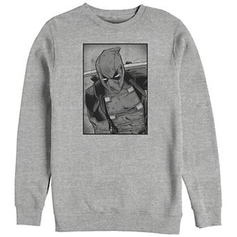 Big & Tall Marvel Deadpool Black And White Portrait Graphic Fleece