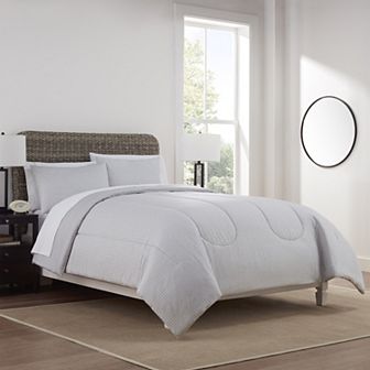Martex Gray Pinstripe Comforter Set