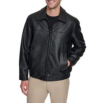 Big & Tall Dockers® Faux Leather James Dean Bomber Jacket