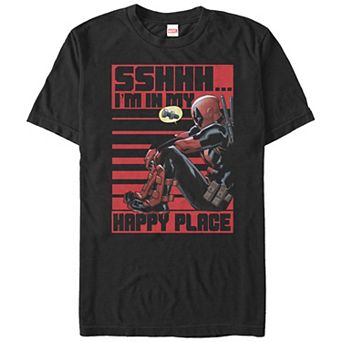 Big & Tall Marvel Deadpool In My Happy Place Graphic Tee