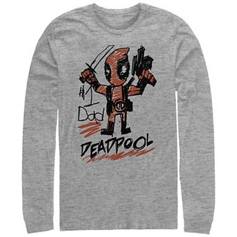 Big & Tall Marvel Deadpool #1 Dad Long Sleeve Graphic Tee