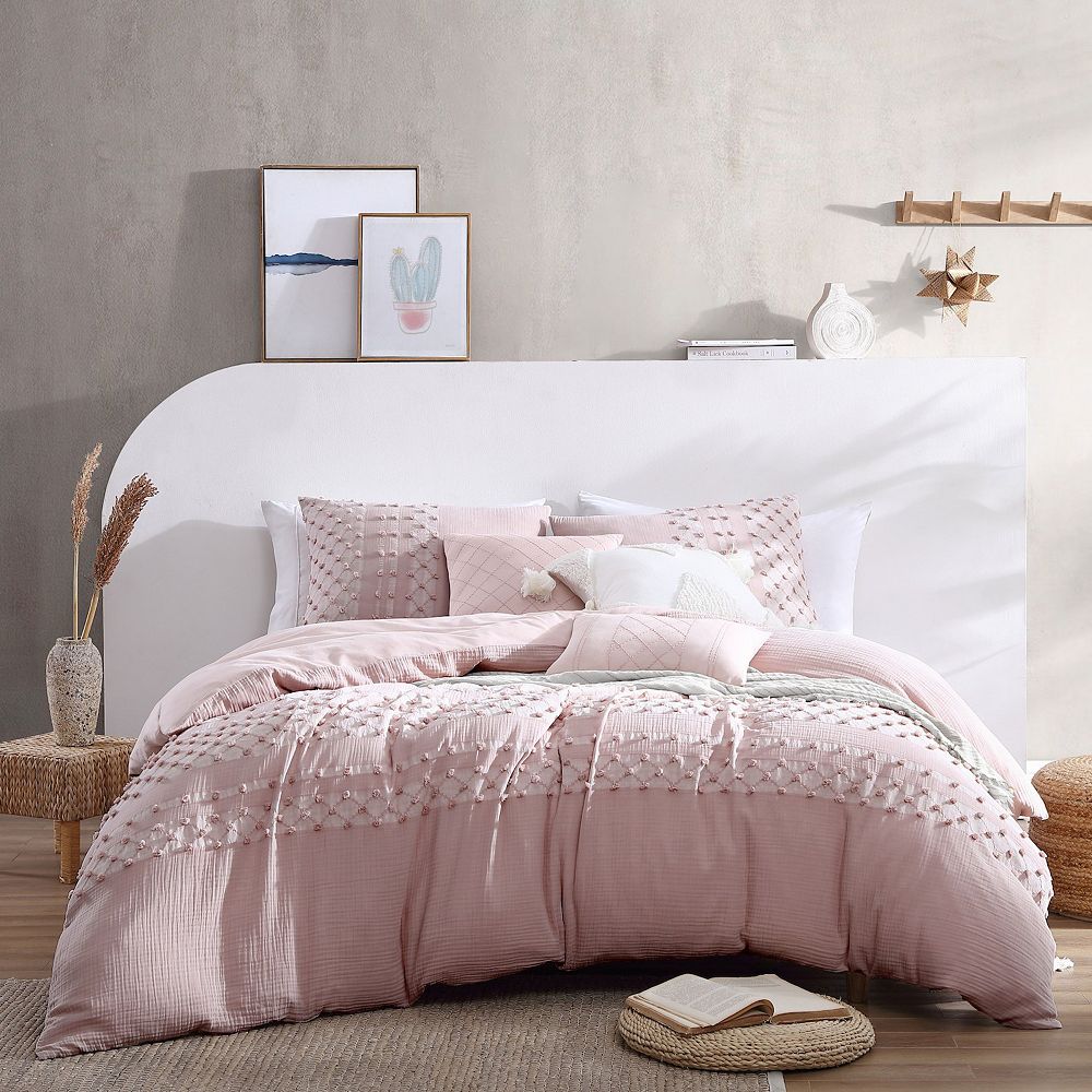 Swift Home Layla Clip Dot Diamond Comforter Set with Shams
