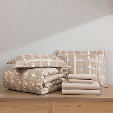 Swift Home Complete Reversible Printed Comforter Set with Sheets