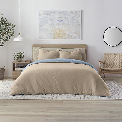 Vellux Snuggle Taupe Comforter Set with Shams