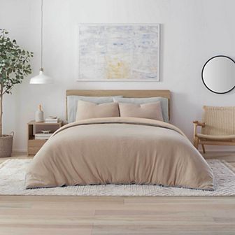 Vellux Snuggle Taupe Comforter Set with Shams